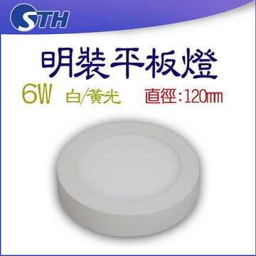 6W明裝平板燈-圓形